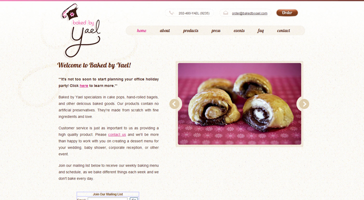 Bakery Web Design