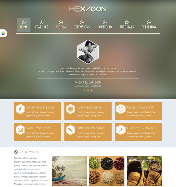 Templetes miễn phí cho Joomla - ST Hexagon J3 Free