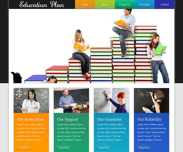 Mẫu thiết kế web giáo dục - Education Plan