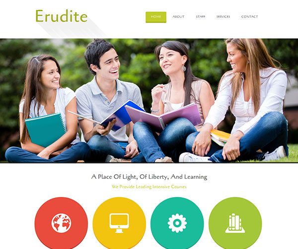 Mẫu thiết kế web giáo dục - Erudite