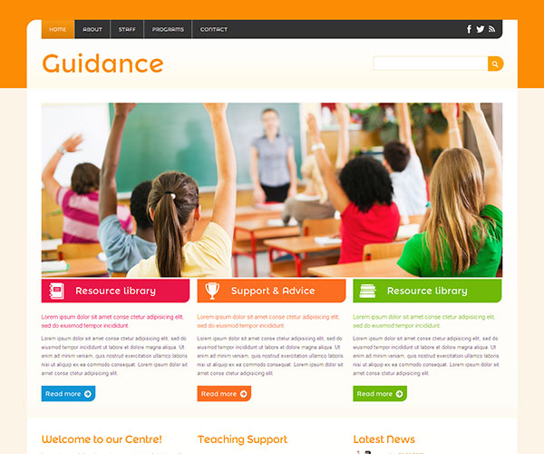 Mẫu thiết kế web giáo dục - Guidance