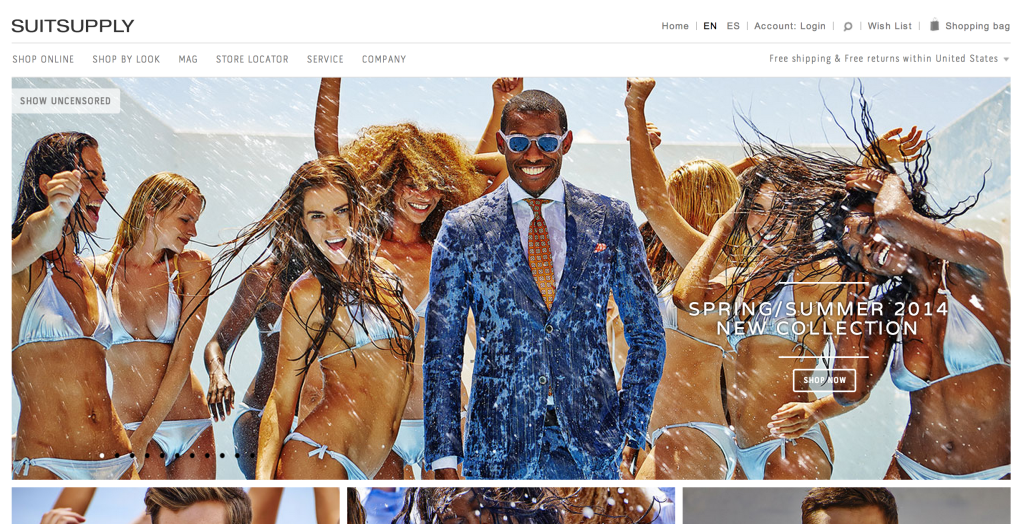 Suit Supply Screenshot_Homepage