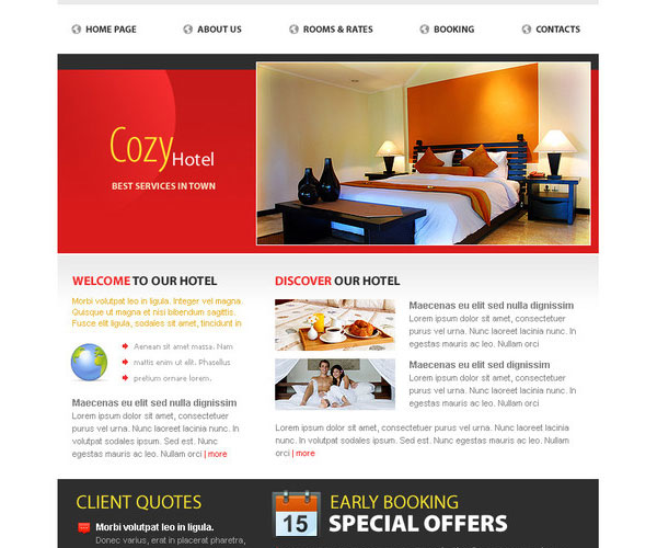 Tải về: Cozy Hotel Website Template