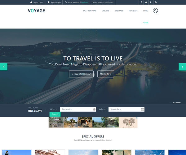Voyage Website Template