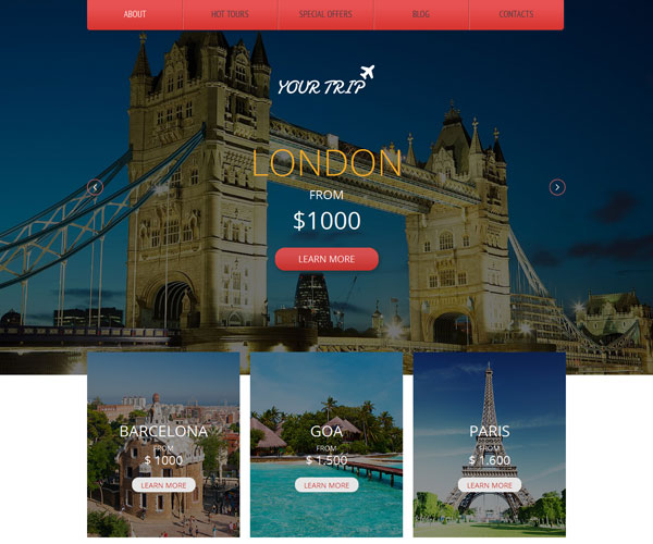 Your Trip Website Template