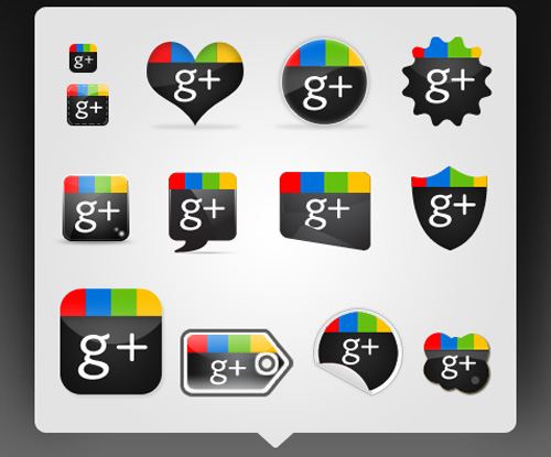 google plus icons