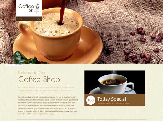 Coffee Shop - Free Responsive Website Template
