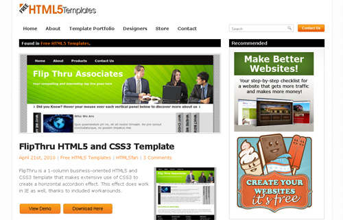 free html5 templates