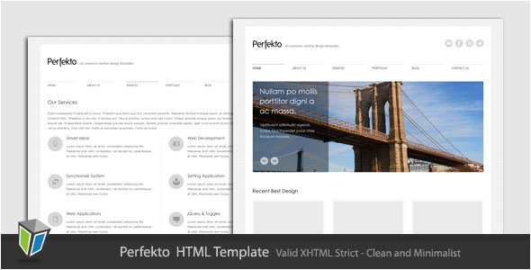 Perfekto - Minimalist Portfolio HTML Template