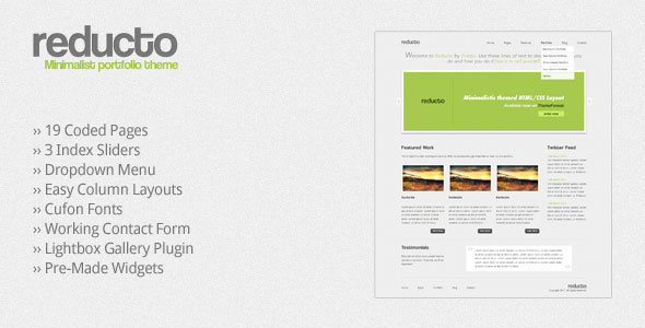Reducto - Minimalist Portfolio/Blog Theme