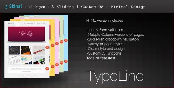 TypeLine - Minimal HTML Theme