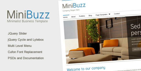 Minibuzz - Clean Minimalist Business HTML Template