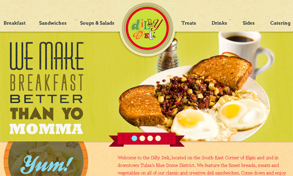 Dillydelitulsa.com in 70 Most Creative Cafes' And Restaurants' Web Sites