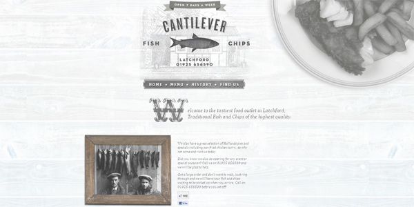 Cantilever-chippy.co.uk in 70 Most Creative Cafes' And Restaurants' Web Sites