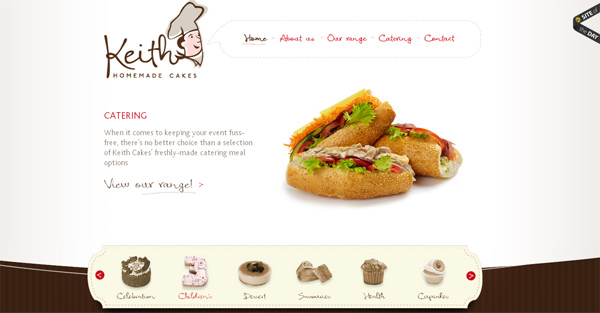 Keithcakes.com.au in 70 Most Creative Cafes' And Restaurants' Web Sites