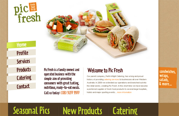 Picfresh.com.au in 70 Most Creative Cafes' And Restaurants' Web Sites