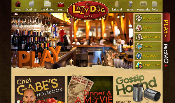 Lazydogcafe.com in 70 Most Creative Cafes' And Restaurants' Web Sites