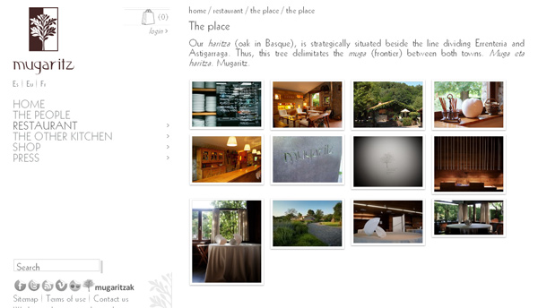 Mugaritz.com in 70 Most Creative Cafes' And Restaurants' Web Sites