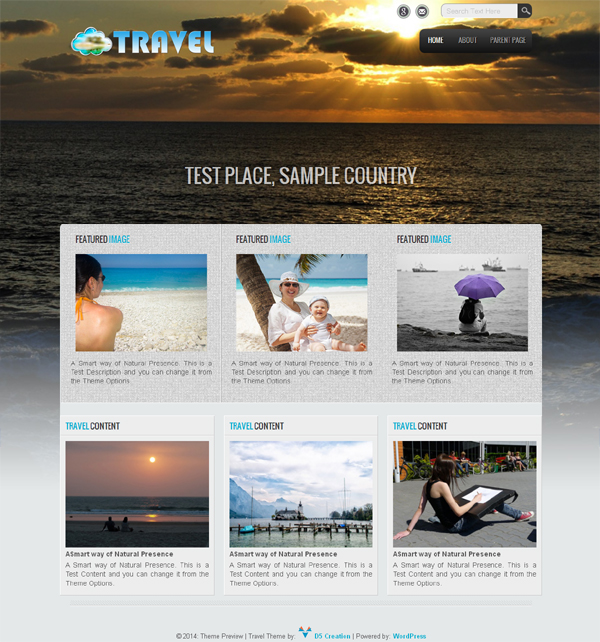 Các theme Thiết kế website du lịch miễn phí