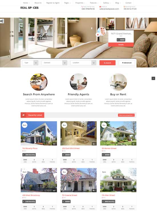 Real-gian-Responsive-Real-sản-Template