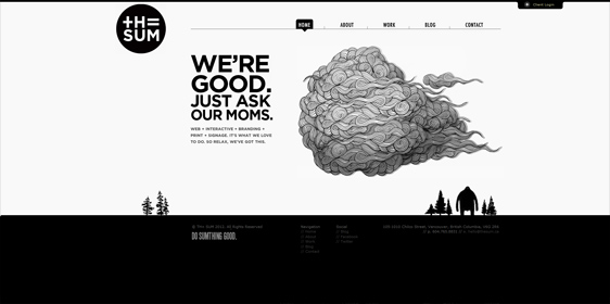 50 thiết kế web với màu sắc đen, trắng và xám