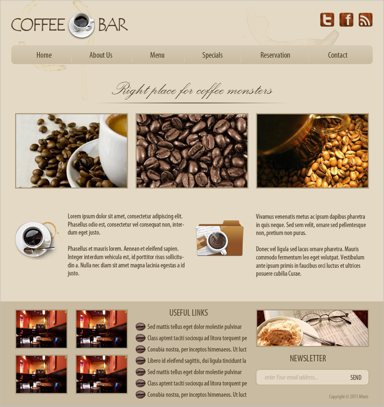 15 best free cafe website templates