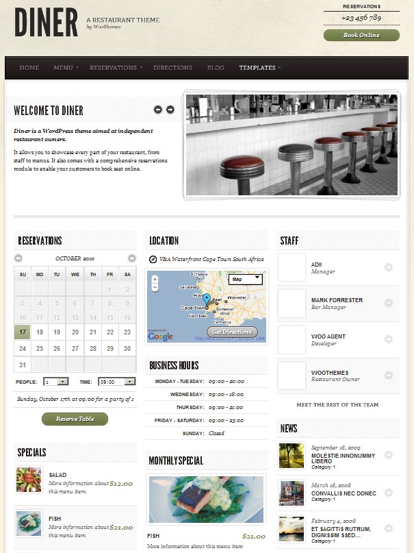 Diner WordPress Theme