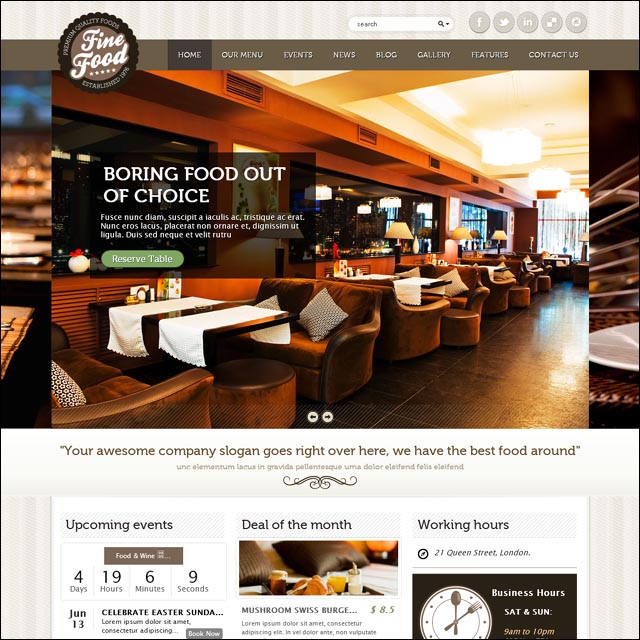 Fine Food WordPress Theme