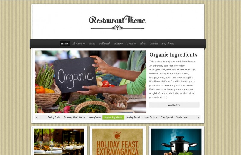 Restaurant WordPress Theme