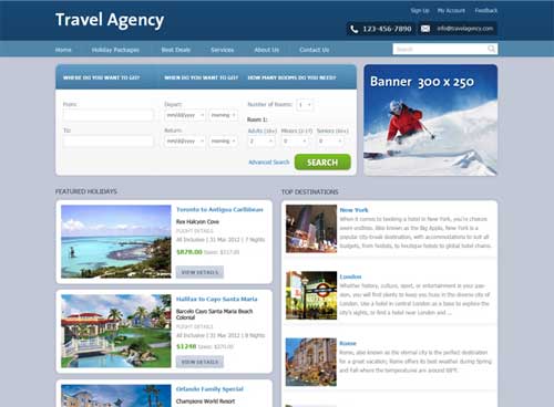 Miễn phí tải về 25 mẫu giao diện website du lịch tuyệt đẹp (P.1)