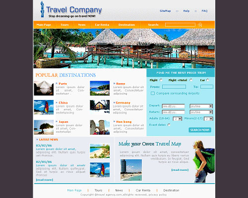 Miễn phí tải về 25 mẫu giao diện website du lịch tuyệt đẹp (P.1)