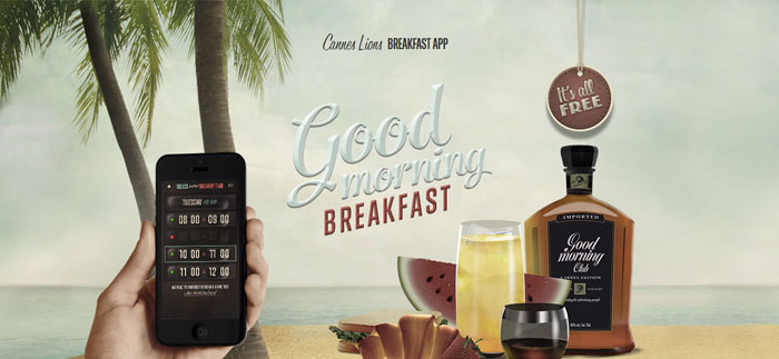 Good Morning Breakfast app scroll based site design