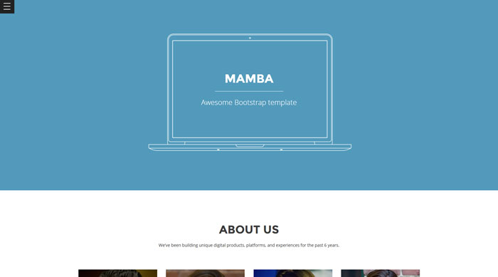 mamba Free Bootstrap 3 Template