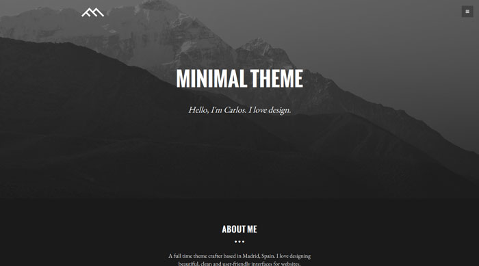 Minimal dark Free Bootstrap 3 Template