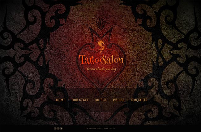 tattoo salon thiet ke website dep