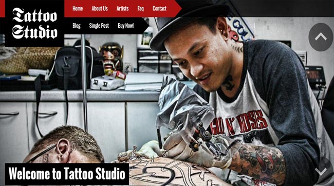 tattoo studio thiet ke website dep