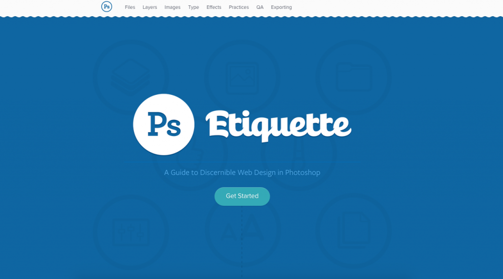photoshop etiquette header trong thiet ke web