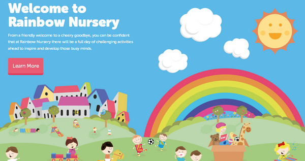 rainbow nursery thiet ke website dep
