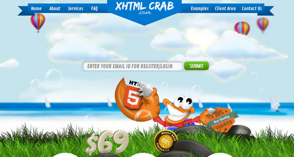 xhtml crab thiet ke website dep