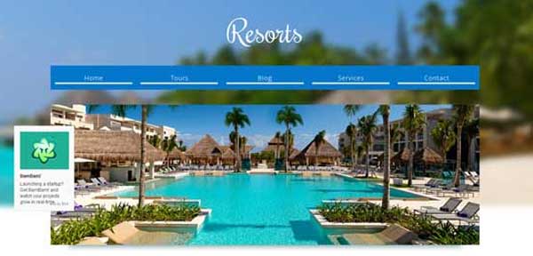 resorts thiet ke website du lịch