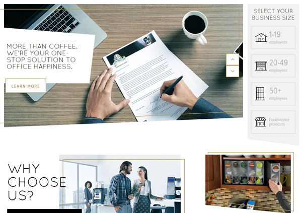 8 vanhouttecoffeeservices card layout trong thiet ke web