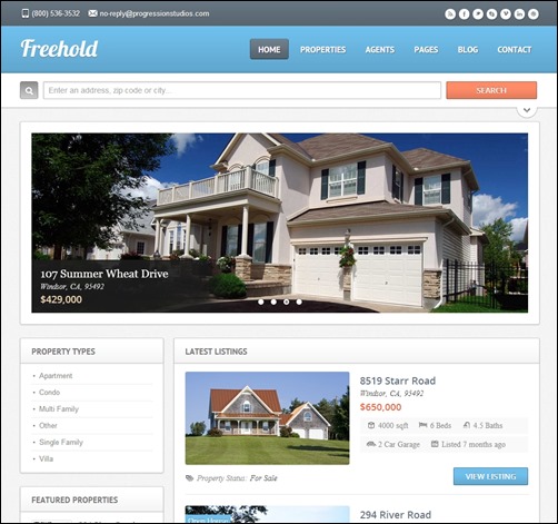 freehold best real estate website templates thumb thiet ke website bat dong san