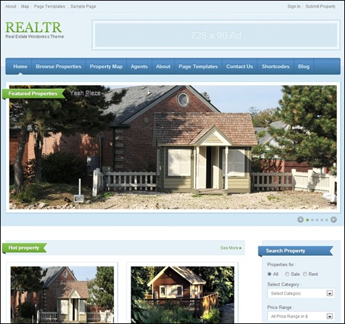 realtr real estate website templates thumb thiet ke website bat dong san