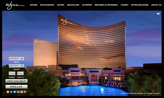 Wynn – Las Vegas thiet ke website khahc san