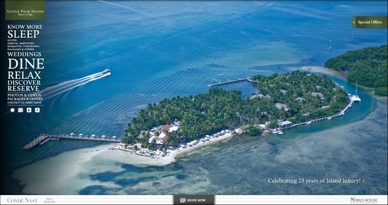 Little Palm Island thiet ke website khach san