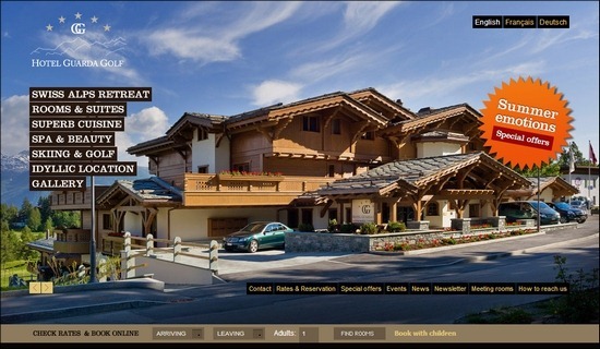 Hotel Guarda Golf thiet ke website khach san