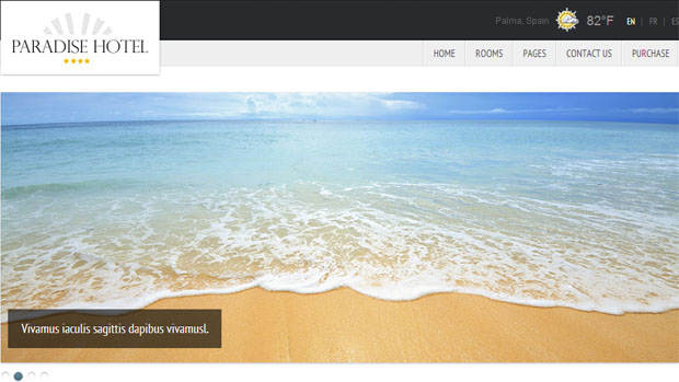 paradise hotel tourism wordpress responsive theme thiet ke web du lich 