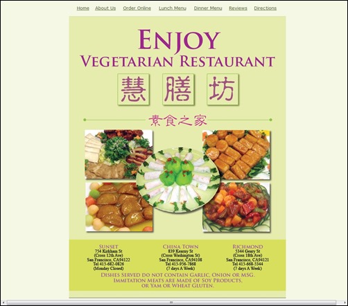 enjoy vegetarian restaurant restaurant website design thumb thiet ke web nha hang