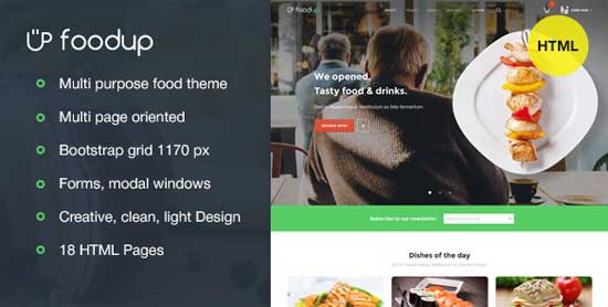 foodup food restaurant html template thiet ke web nha hang
