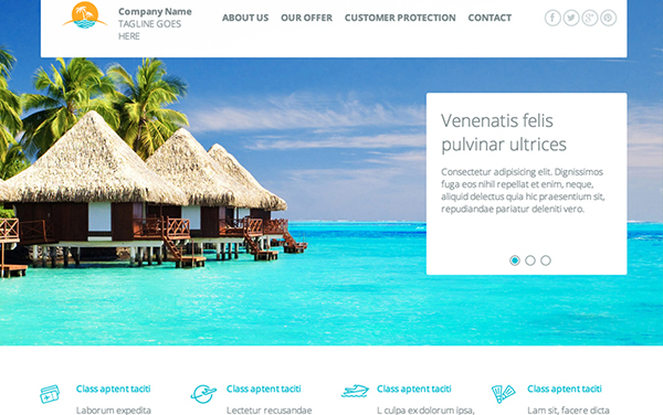 travel agency preview thiet ke web du lich